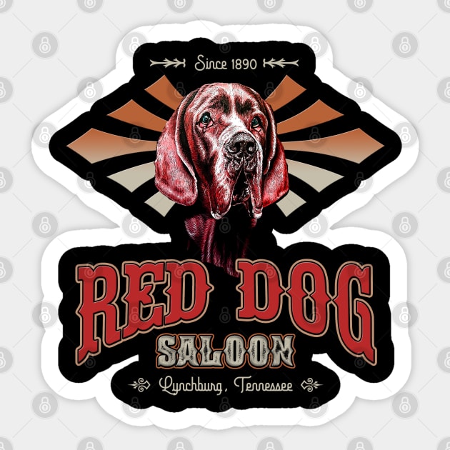 Red Dog Saloon Sticker by MonkeyKing